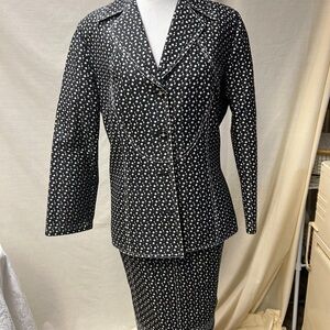 Black and White Polka Dot Women's Suit